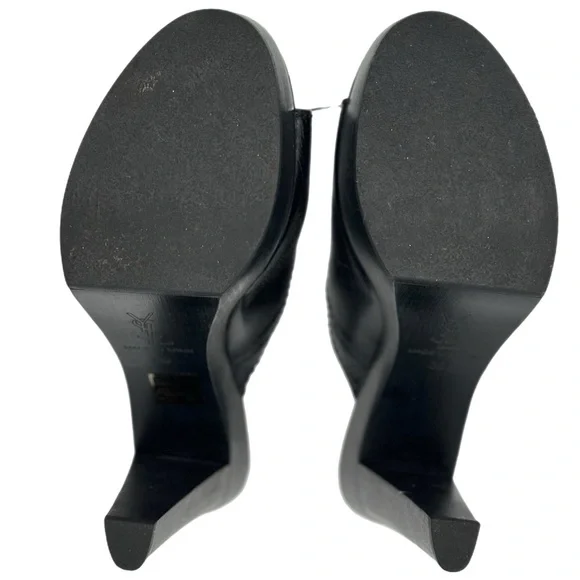 YSL Yves Saint Laurent Black Leather Open Toe Platform Mules – Size 39/EU - Picture 7 of 8